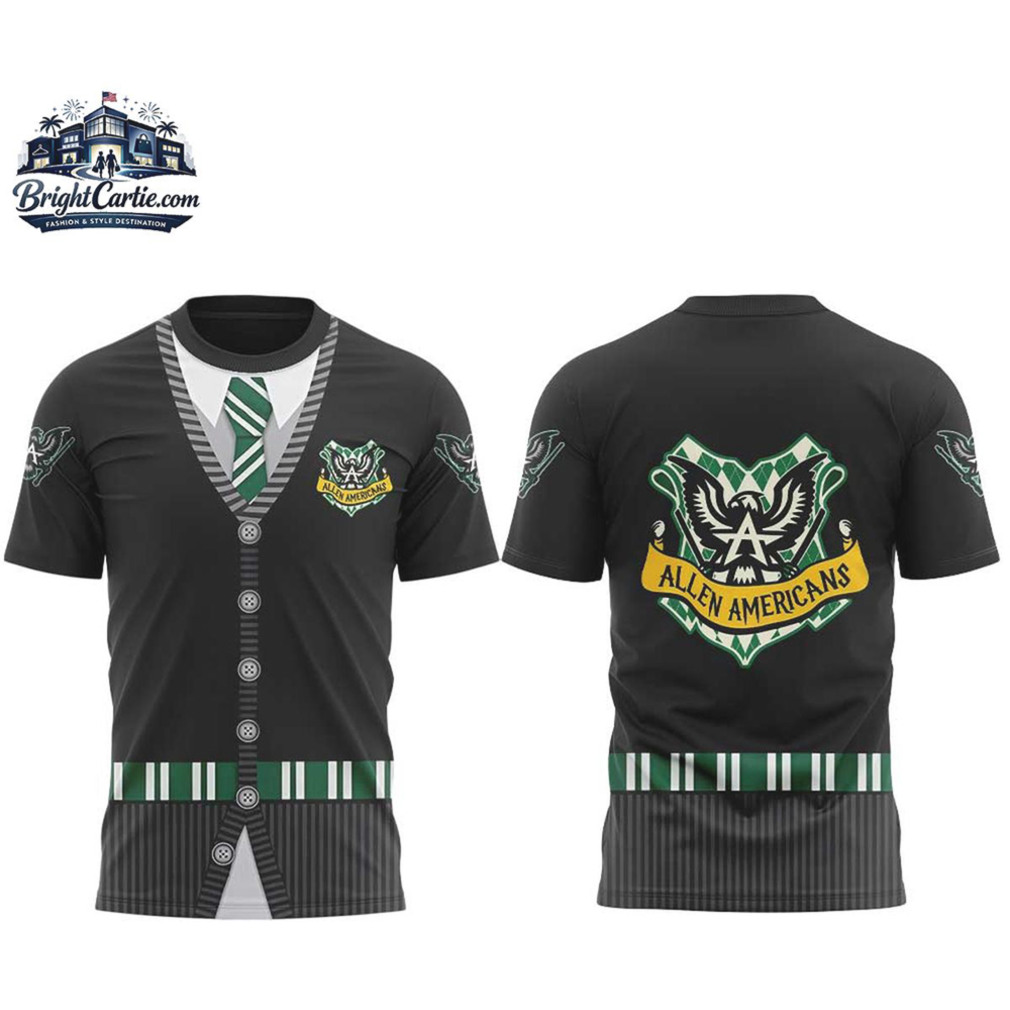 Allen Americans ECHL Hockey Tuxedo Cardigan Style T Shirt Allen Americans ECHL Hockey Tuxedo Cardigan Style T Shirt