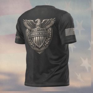 America 250 Anniversary US Army Eagle Crest Military T Shirt