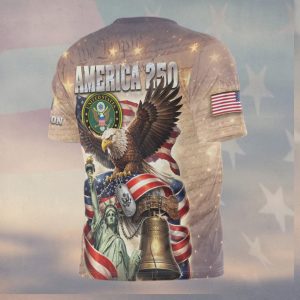 America 250 Liberty Bell Statue of Liberty US Army 1776 2026 Shirt