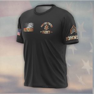 America 250 Proud Retired Veteran All Branches Military Silhouette T Shirt