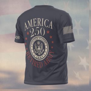 America 250 Retired U.S. Army Established 1775 Military Shirt