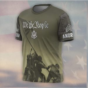 America 250 Semiquincentennial Iwo Jima Veteran Olive Drab T Shirt