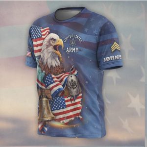 America 250th Anniversary US Army Eagle Liberty Bell Patriotic T Shirt
