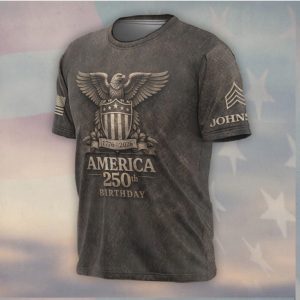 America 250th Birthday 1776 2026 Vintage Eagle Shield T Shirt