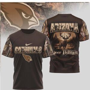 Arizona Cardinals Deer Hunting Camo Print NFL Performance T Shirt Arizona Cardinals Deer Hunting Camo Print NFL Performance T Shirt
