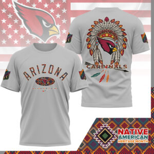 Arizona Cardinals NFL Native American Heritage Month Tribal Headdress T Shirt