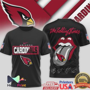 Arizona Cardinals x The Rolling Stones Tongue Logo Signature T Shirt