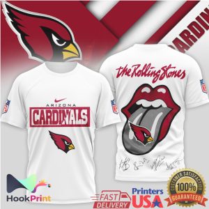 Arizona Cardinals x The Rolling Stones Tongue Logo Signature T Shirt