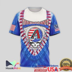 Arizona Diamondbacks Grateful Dead Steal Your Base 1776 Tie Dye T Shirt
