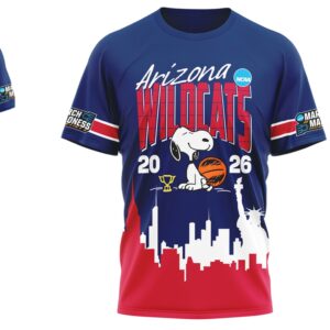 Arizona Wildcats Snoopy Basketball 2026 March Madness Skyline Shirt Arizona Wildcats Snoopy Basketball 2026 March Madness Skyline Shirt