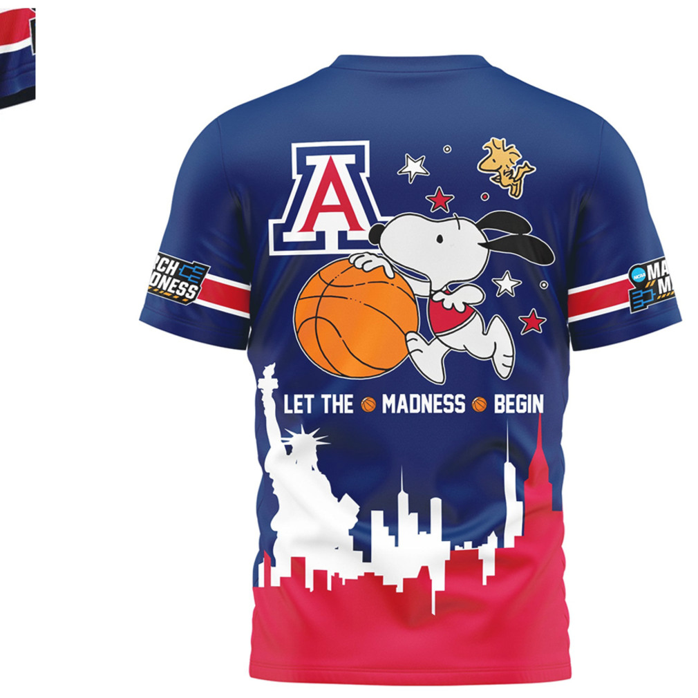 Arizona Wildcats Snoopy Basketball 2026 March Madness Skyline Shirt Arizona Wildcats Snoopy Basketball 2026 March Madness Skyline Shirt