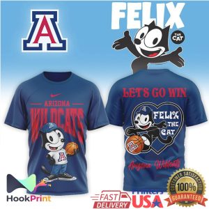 Arizona Wildcats x Felix The Cat Basketball Let's Go Win T Shirt
