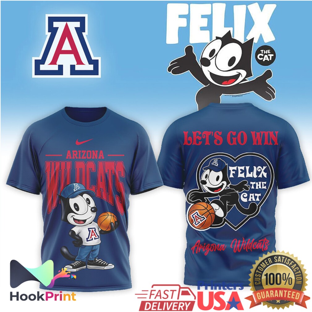 Arizona Wildcats x Felix The Cat Basketball Let’s Go Win T Shirt Arizona Wildcats x Felix The Cat Basketball Let’s Go Win T Shirt