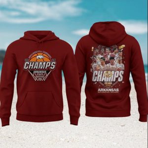 Arkansas Razorbacks 2026 Men’s Basketball SEC Tournament Champs Maroon Hoodie Arkansas Razorbacks 2026 Men’s Basketball SEC Tournament Champs Maroon Hoodie