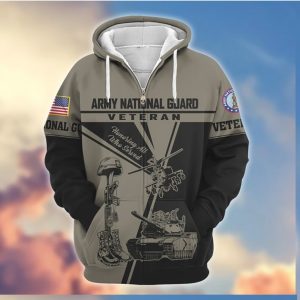 Army National Guard Veteran Honoring All Who Served Tank Helicopter 3D Hoodie