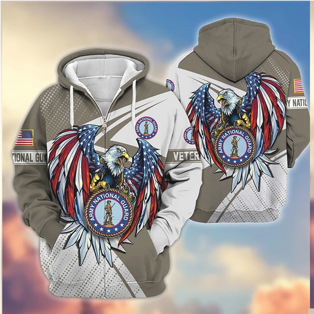 Army National Guard Wings Of Freedom Eagle Veteran 3D Full Zip Hoodie Army National Guard Wings Of Freedom Eagle Veteran 3D Full Zip Hoodie