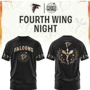 Atlanta Falcons Fourth Wing Night Dragon Black Football T Shirt Atlanta Falcons Fourth Wing Night Dragon Black Football T Shirt