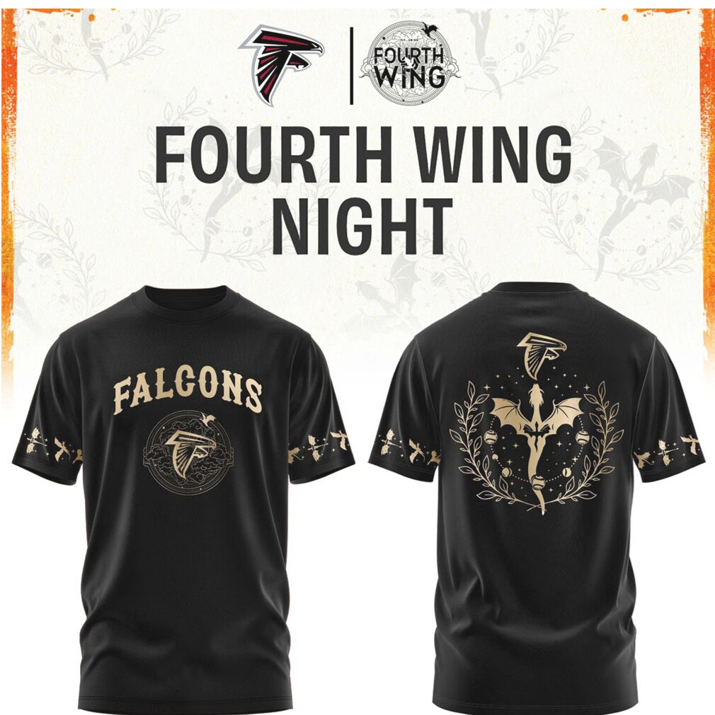 Atlanta Falcons Fourth Wing Night Dragon Black Football T Shirt Atlanta Falcons Fourth Wing Night Dragon Black Football T Shirt