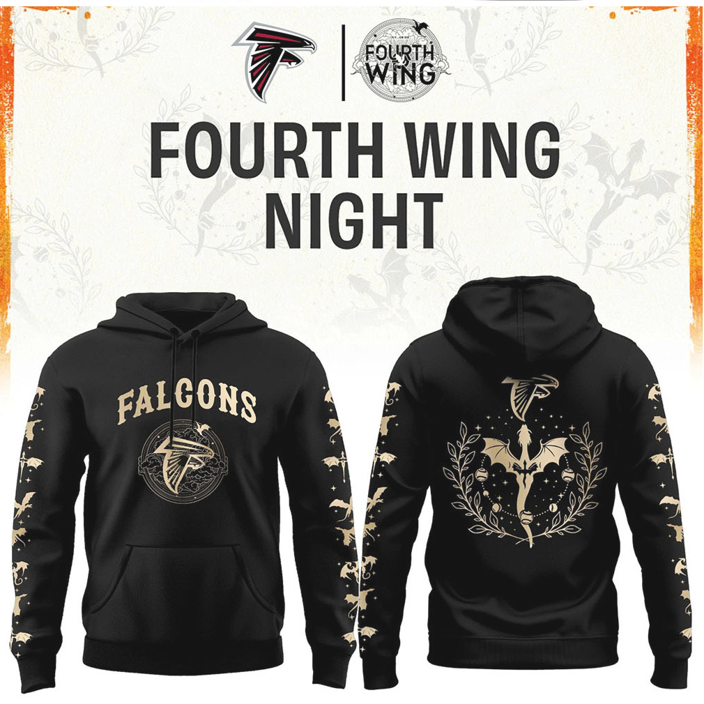 Atlanta Falcons Fourth Wing Night Dragon Black Football T Shirt Atlanta Falcons Fourth Wing Night Dragon Black Football T Shirt