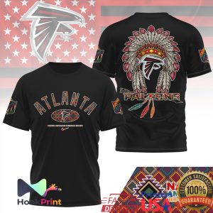 Atlanta Falcons Native American Heritage Month Headdress T Shirt