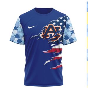 Auburn Tigers I Wear Blue for Autism Awareness T Shirt