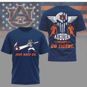 Auburn Tigers Just Hate Us Dabbing Mascot & Punisher Style Skull Shirt Auburn Tigers Just Hate Us Dabbing Mascot & Punisher Style Skull Shirt