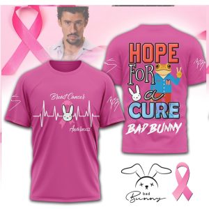 Bad Bunny Hope For A Cure Breast Cancer Awareness Graphic Shirt