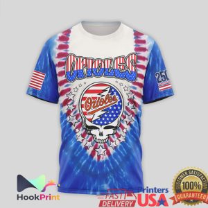 Baltimore Orioles Grateful Dead Steal Your Base Patriotic 1776 T Shirt