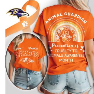 Baltimore Ravens ASPCA Animal Guardian Awareness Month Football T Shirt