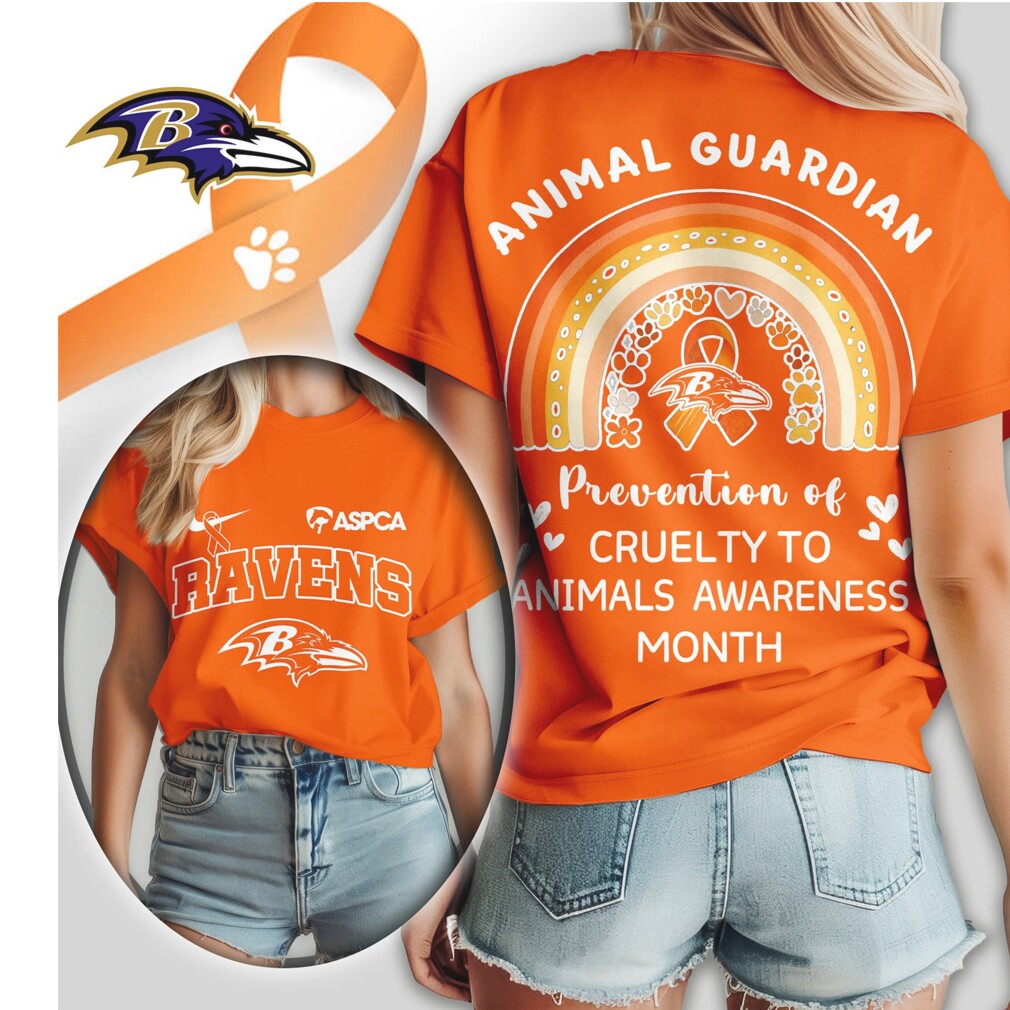 Baltimore Ravens ASPCA Animal Guardian Awareness Month Football T Shirt Baltimore Ravens ASPCA Animal Guardian Awareness Month Football T Shirt