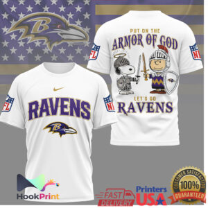 Baltimore Ravens Armor Of God Snoopy Charlie Brown Fan Gear Shirt Baltimore Ravens Armor Of God Snoopy Charlie Brown Fan Gear Shirt