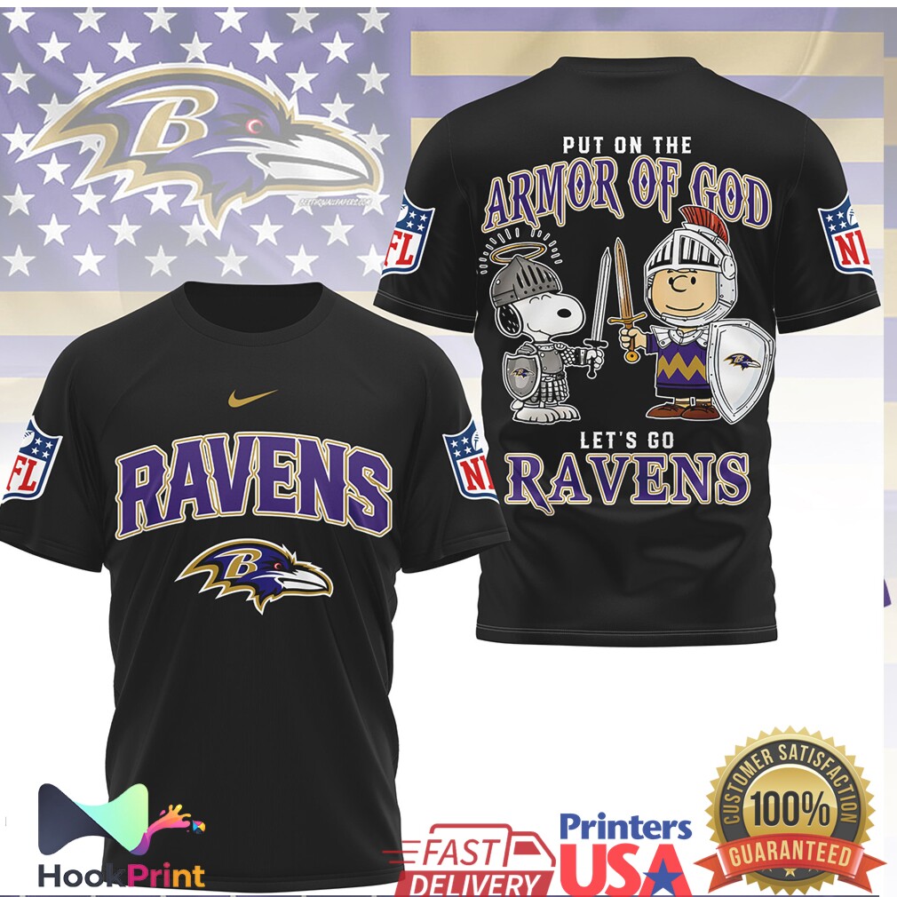 Baltimore Ravens Armor Of God Snoopy Charlie Brown Fan Gear Shirt Baltimore Ravens Armor Of God Snoopy Charlie Brown Fan Gear Shirt