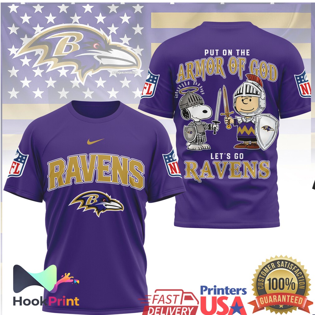 Baltimore Ravens Armor Of God Snoopy Charlie Brown Fan Gear Shirt Baltimore Ravens Armor Of God Snoopy Charlie Brown Fan Gear Shirt