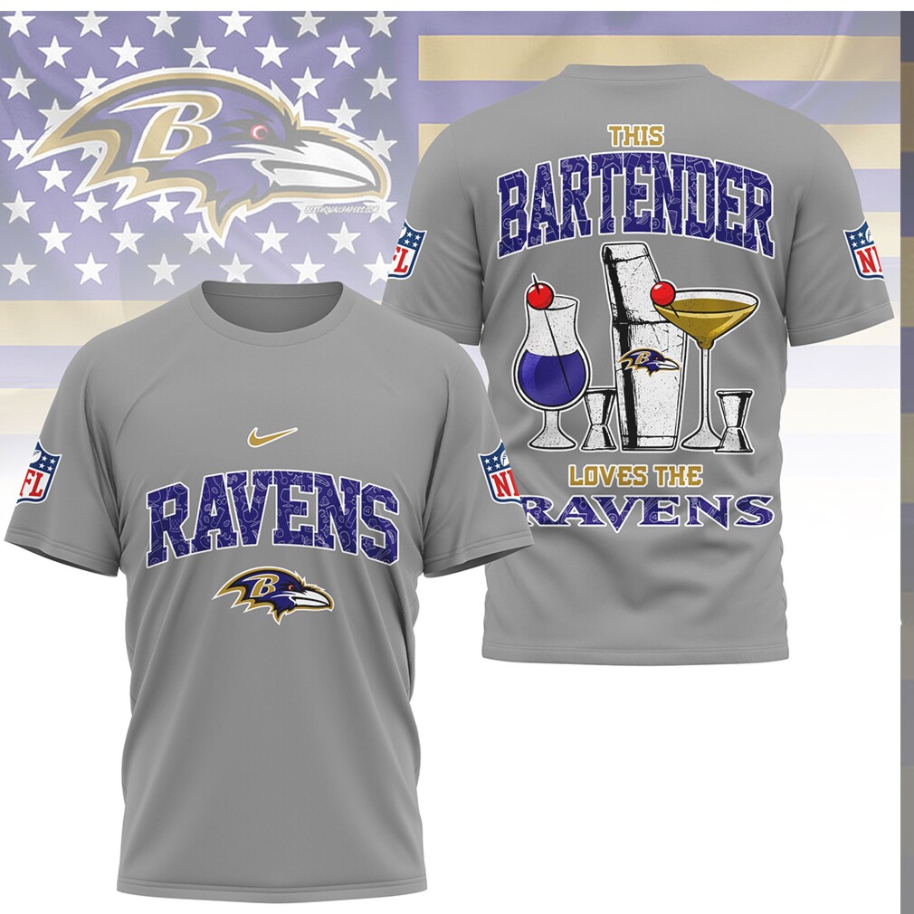 Baltimore Ravens Bartender This Bartender Loves The Ravens T Shirt Baltimore Ravens Bartender This Bartender Loves The Ravens T Shirt