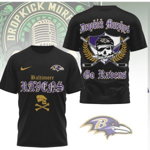 Baltimore Ravens Dropkick Murphys Style Gothic Celtic Punk T Shirt