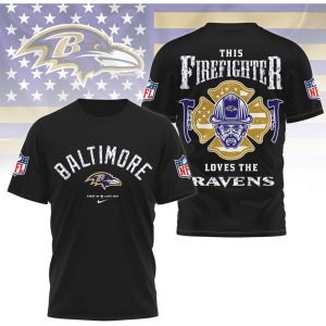 Baltimore Ravens Firefighter First In Last Out Proud Hero Purple Football Fan T Shirt Baltimore Ravens Firefighter First In Last Out Proud Hero Purple Football Fan T Shirt