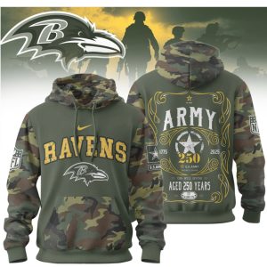 Baltimore Ravens U.S. Army 250th Anniversary Camo T Shirt