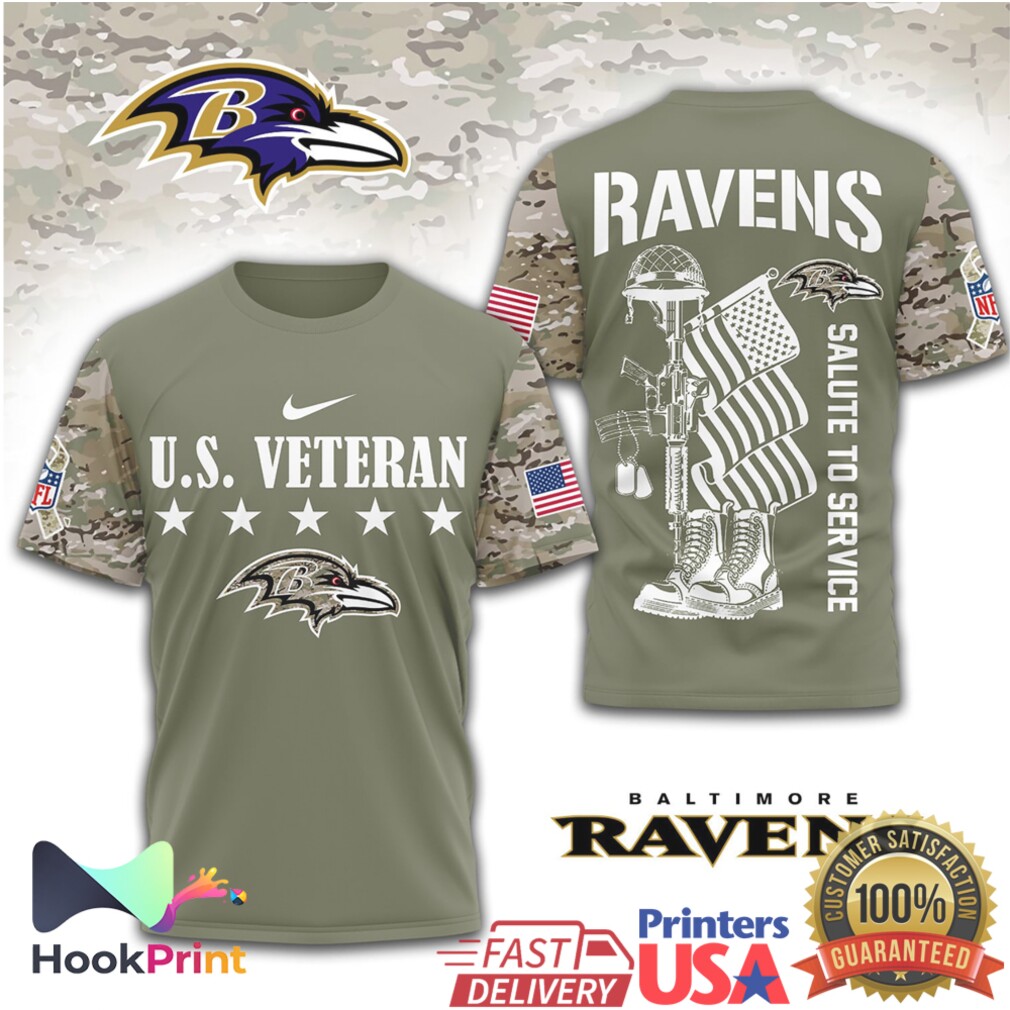 Baltimore Ravens U.S. Veteran Salute to Service Camo Graphic T Shirt Baltimore Ravens U.S. Veteran Salute to Service Camo Graphic T Shirt