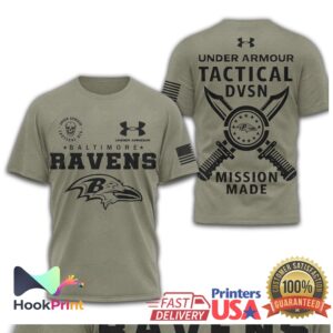 Baltimore Ravens Under Armour Tactical DVSN Mission Made Shirt