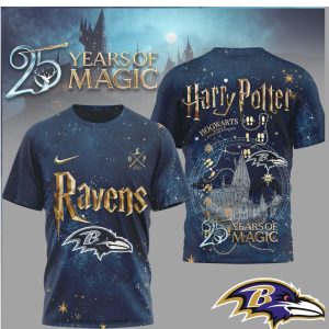 Baltimore Ravens x Harry Potter 25 Years of Magic Galaxy T Shirt