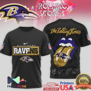 Baltimore Ravens x The Rolling Stones Tongue Graphic Signature T Shirt
