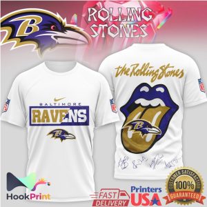 Baltimore Ravens x The Rolling Stones Tongue Graphic Signature T Shirt