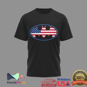 Batman The Dark Knight's Land Of Liberty America 250 Patriotic US Flag T Shirt