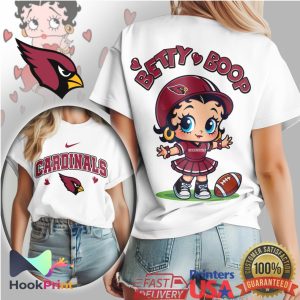 Betty Boop Arizona Cardinals Maroon NFL Fan Graphic Shirt