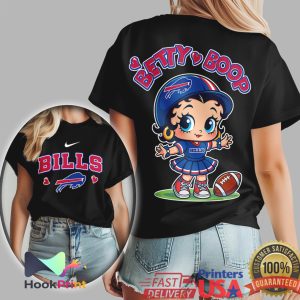 Betty Boop Buffalo Bills Red & Blue Football Fan T Shirt Betty Boop Buffalo Bills Red & Blue Football Fan T Shirt
