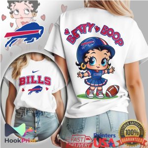 Betty Boop Buffalo Bills Red & Blue Football Fan T Shirt