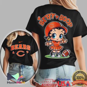 Betty Boop Chicago Bears Orange & Black Gameday T Shirt Betty Boop Chicago Bears Orange & Black Gameday T Shirt