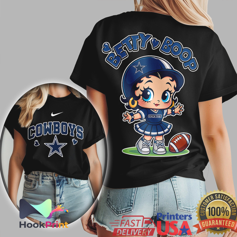 Betty Boop Dallas Cowboys Navy Blue Football Fan T Shirt Betty Boop Dallas Cowboys Navy Blue Football Fan T Shirt