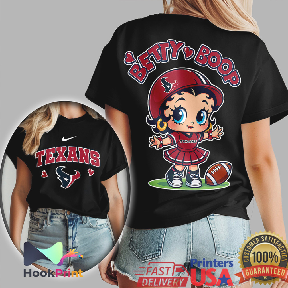 Betty Boop Houston Texans Football Fan Graphic T Shirt Betty Boop Houston Texans Football Fan Graphic T Shirt