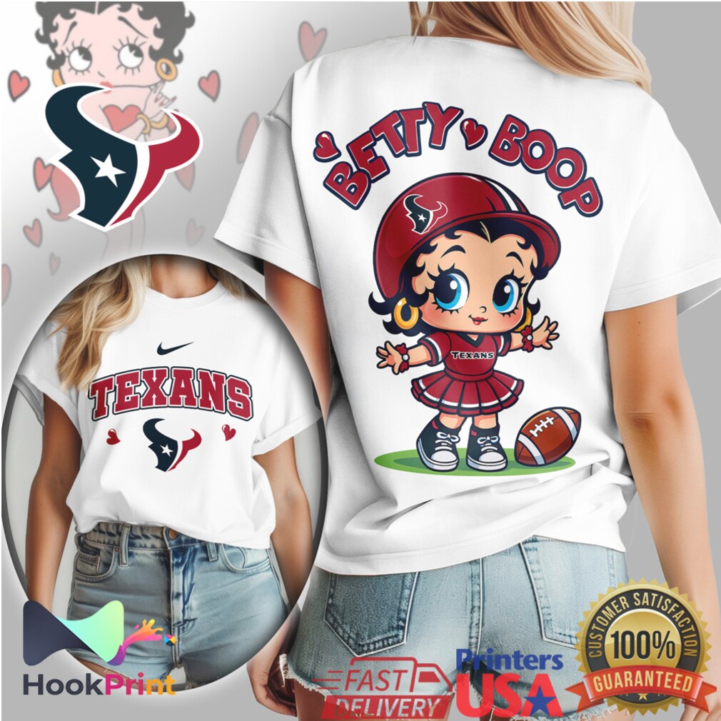 Betty Boop Houston Texans Football Fan Graphic T Shirt Betty Boop Houston Texans Football Fan Graphic T Shirt